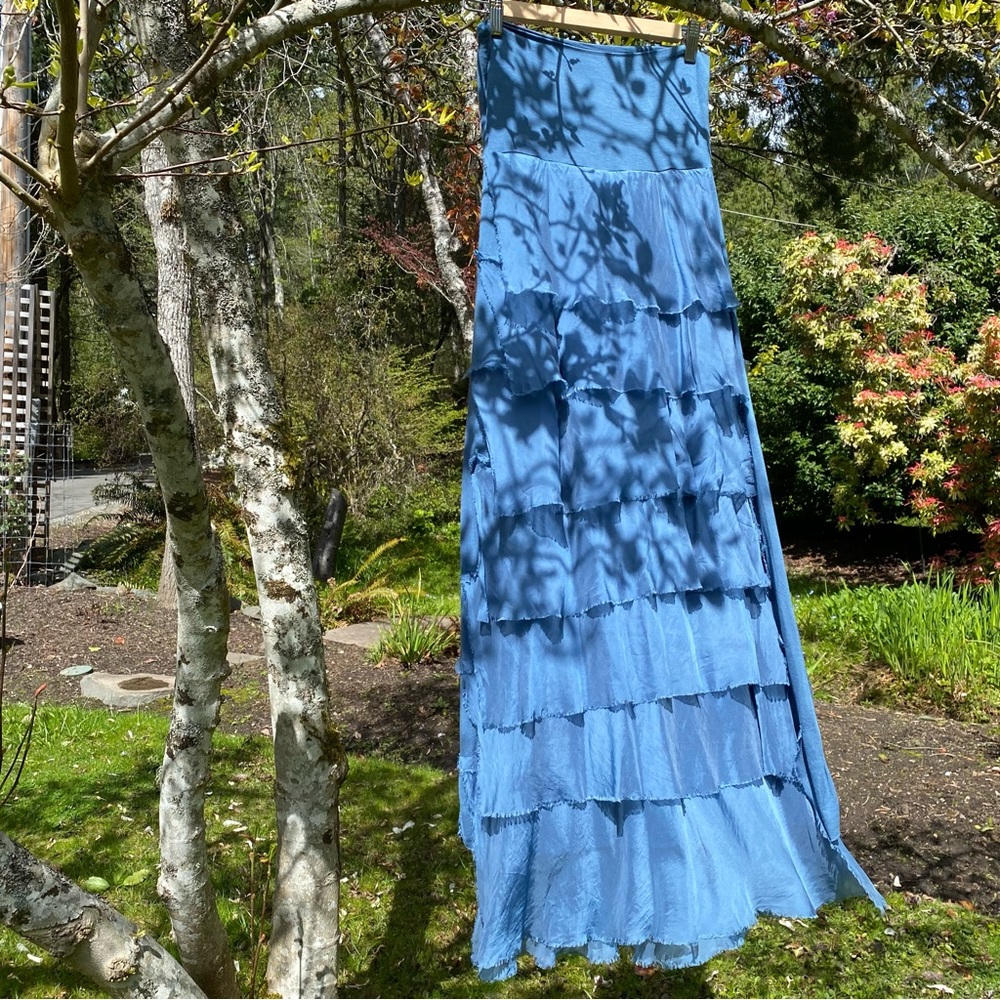 Long silk skirt/dress. Made in Italy